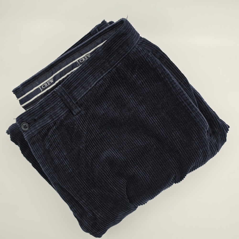 J.Crew Corduroy Pants Mens 36 Navy Blue Excellent Classic Fit 100% Cotton